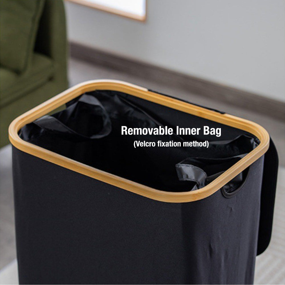 Collapsible Large Laundry Basket with Cover and Wheels